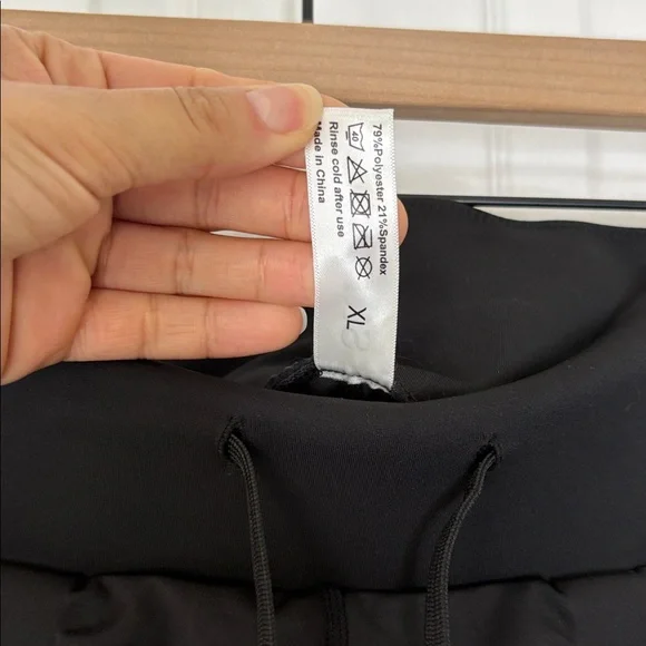 Skinnify Resistance Band Drawstring Jogger Style Leggings, Black, XL - Picture 7 of 11